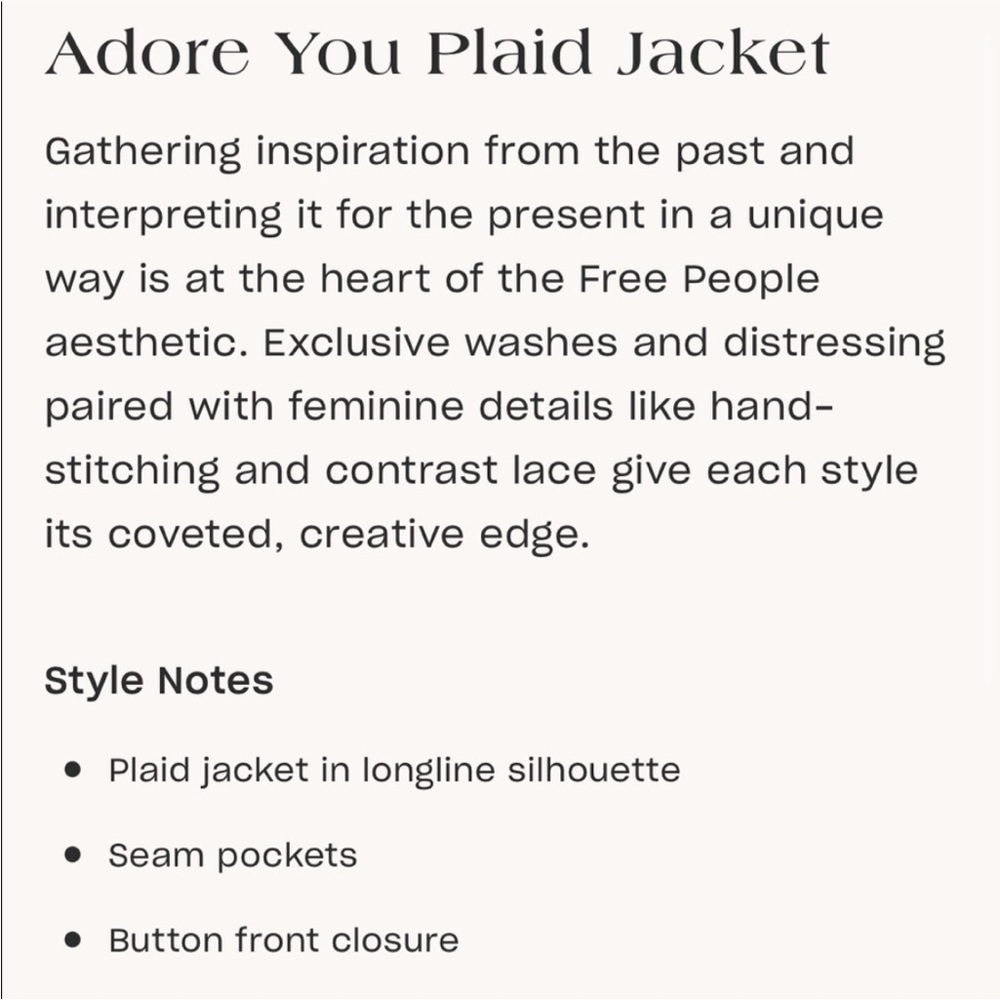 NEW Free People Adore You Plaid Jacket Wool Trench Pea Coat in brown - Picture 3 of 7
